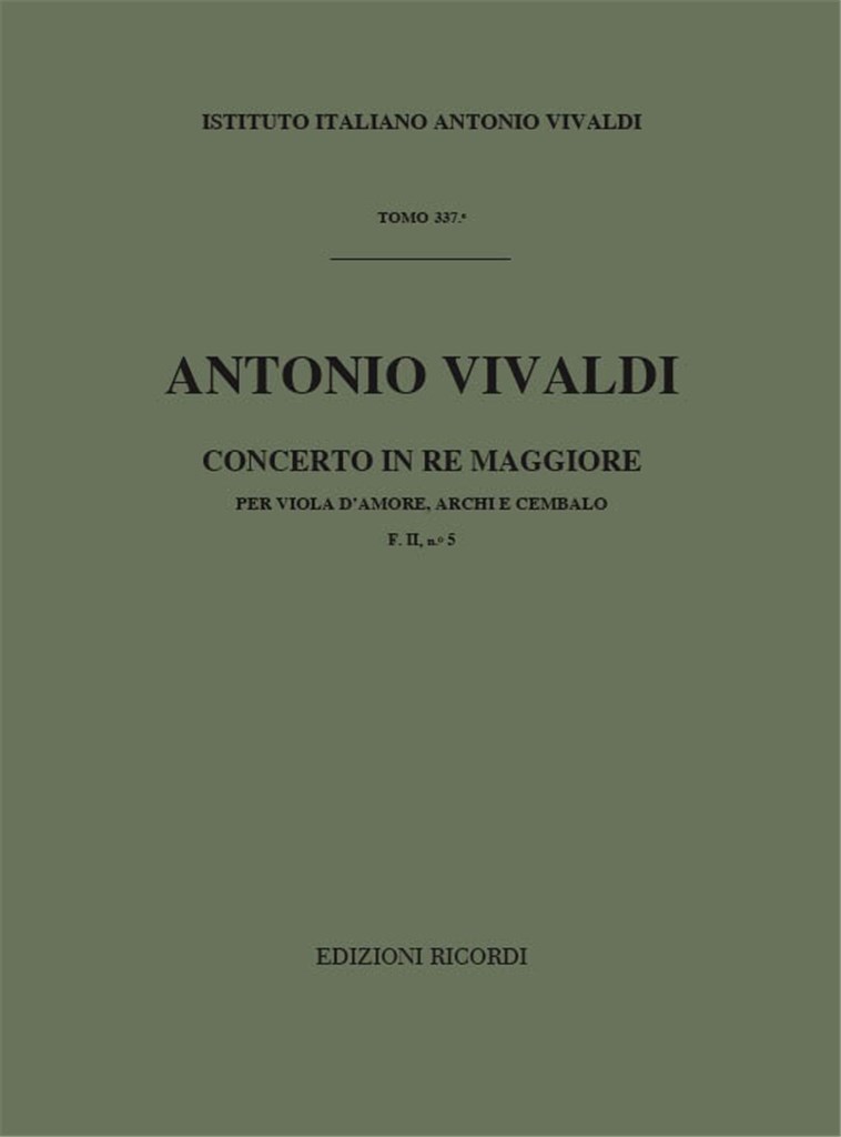 Concerti Per Vla D'Amore, Archi E B.C.: